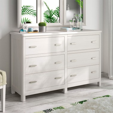 COMODA CERDEÑA CON 6 CAJONES