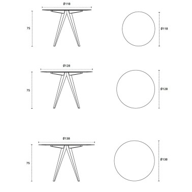 MESA DE COMEDOR MODERNA REDONDA AUGUSTA