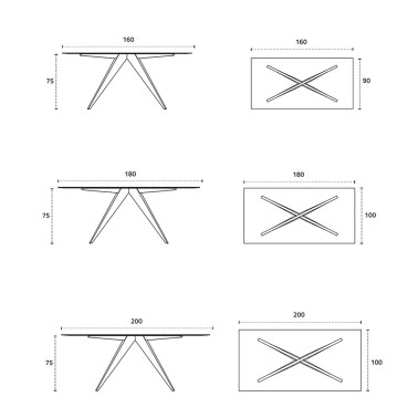 MESA DE COMEDOR MODERNA RECTANGULAR AUGUSTA