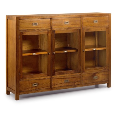 APARADOR COLONIAL ALTO CON 3 PUERTAS