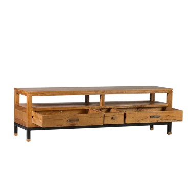 MUEBLE DE TV INDUSTRIAL  MADHU CON 3 CAJONES