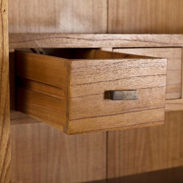 VITRINA INDUSTRIAL  MADHU CON 2 PUERTAS Y 8 CAJONES