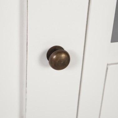 MUEBLE TV COLONIAL BLANCO EVEREST CON 2 CAJONES 2 PUERTAS 1 HUECO