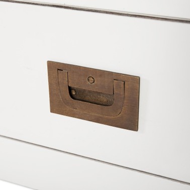 MUEBLE TV COLONIAL BLANCO EVEREST CON 3 CAJONES Y 1 HUECO