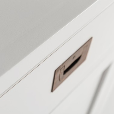 VITRINA ESTRECHA BLANCA DE ESTILO COLONIAL EVEREST 1 CAJON 2 PUERTAS