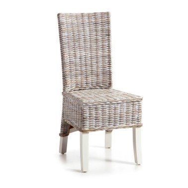 SILLA RATTAN BLANQUEADO SALSA