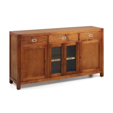 Moycor - Aparador Star con 3 cajones y 4 puertas correderas con estante interior