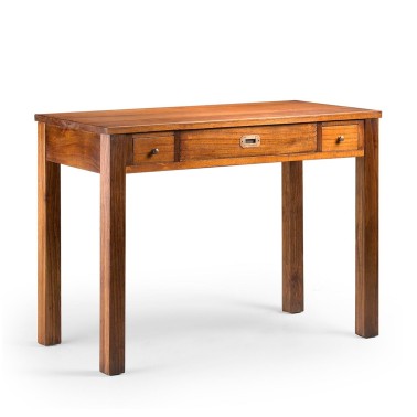 MESA DE ESCRITORIO COLONIAL CON 3 CAJONES