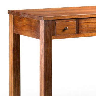MESA DE ESCRITORIO COLONIAL CON 3 CAJONES