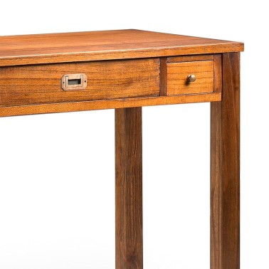 MESA DE ESCRITORIO COLONIAL CON 3 CAJONES