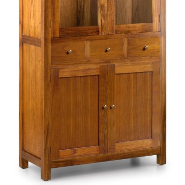 VITRINA 3 CAJONES 4 PUERTAS COLONIAL STAR