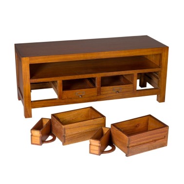 MUEBLE TV 4 CAJONES Y 1 HUECO COLONIAL STAR
