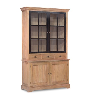 VITRINA VINTAGE SENA 3 CAJONES 4 PUERTAS