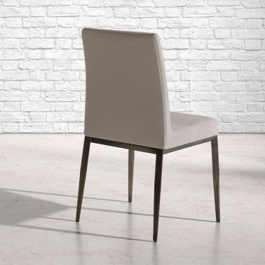 NACHER - SILLA DE COMEDOR TAPIZADA ETRO PATAS METALICAS