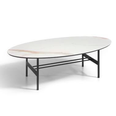 Mesa de centro ovalada en porcelanico Cheers B