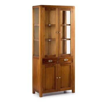 VITRINA COLONIAL FLASH 4 PUERTAS Y 2 CAJONES