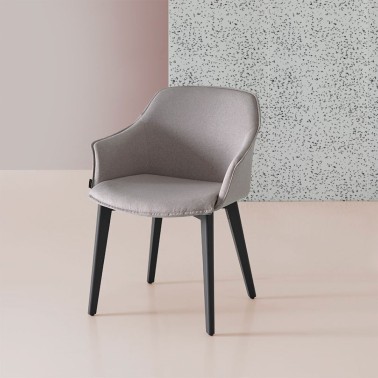 SILLA KEDUA CON PATAS MADERA BY MOBLIBERICA