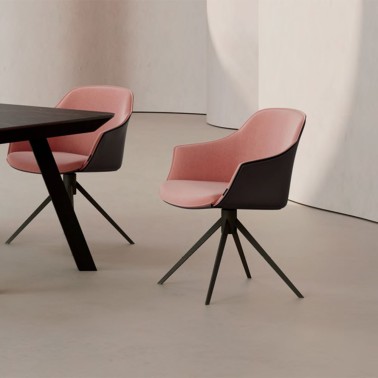 SILLA KEDUA CON PIE CENTRAL FIJO BY MOBLIBERICA