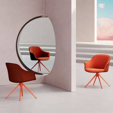 SILLA KEDUA CON PIE CENTRAL GIRATORIO BY MOBLIBERICA