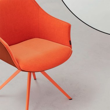 SILLA KEDUA CON PIE CENTRAL GIRATORIO BY MOBLIBERICA
