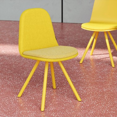 SILLA GALET ASIENTO TAPIZADO BY MOBLIBERICA