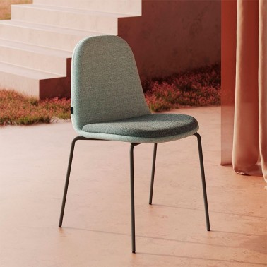 SILLA GALET APILABLE CARCASA TAPIZADA Y ASIENTO TAPIZADO BY MOBLIBERICA