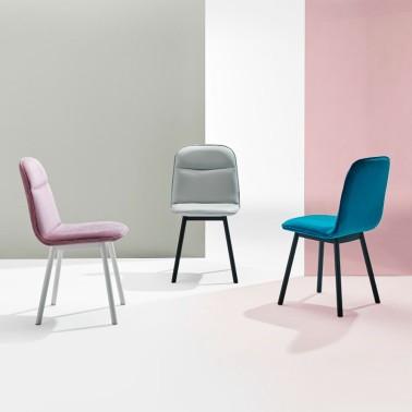 SILLA KÖLN CARCASA TAPIZADA Y PATAS METALICAS BY MOBLIBERICA