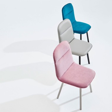 SILLA KÖLN CARCASA TAPIZADA Y PATAS METALICAS BY MOBLIBERICA