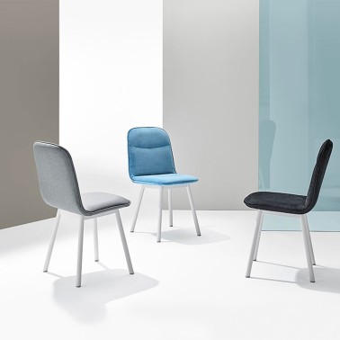 SILLA KÖLN CARCASA TAPIZADA Y PATAS METALICAS BY MOBLIBERICA