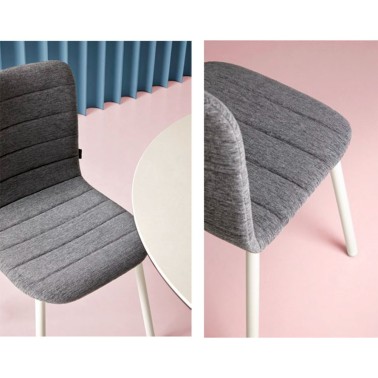 SILLA PEPPER 2 CARCASA TAPIZADA Y PATAS METALICAS BY MOBLIBERICA