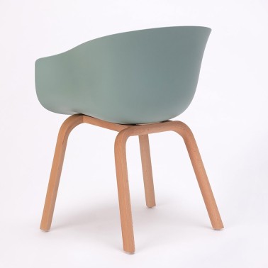 SILLA BAI WOOD POLIPROPILENO MADE IN ONDARRETA