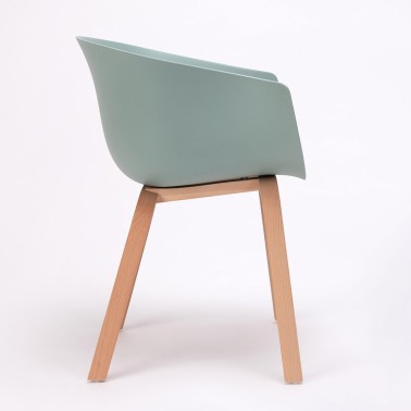 SILLA BAI WOOD POLIPROPILENO MADE IN ONDARRETA