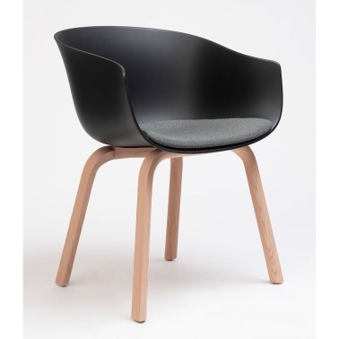 SILLA BAI WOOD POLIPROPILENO CON GALLETA MADE IN ONDARRETA