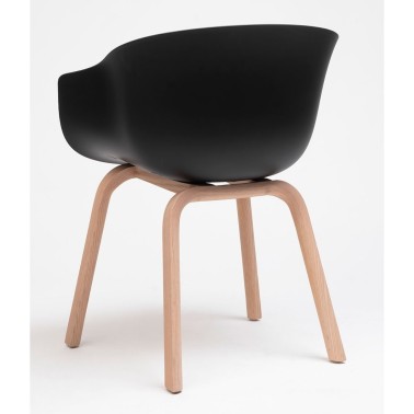 SILLA BAI WOOD POLIPROPILENO CON GALLETA MADE IN ONDARRETA