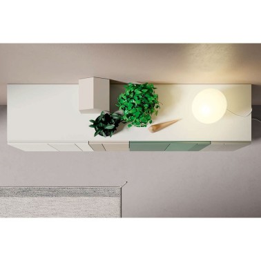 APARADOR SUSPENDIDO FRENTES CRISTAL LACADO DE VIVE MUEBLES