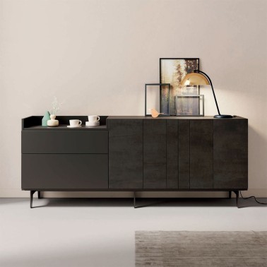 ON - APARADOR CON FRENTES LACADOS Y CERAMICA