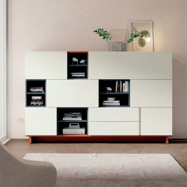 ON - APARADOR MODERNO ALTO CON FRENTES LACADO MATE