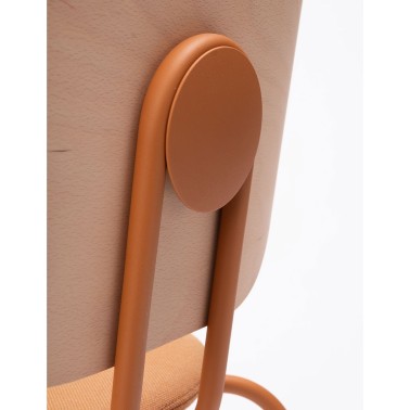 SILLA HARI CON ASIENTO TAPIZADO Y RESPALDO MADERA MADE IN ONDARRETA