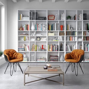 SILLA LAP CARCASA LACADA Y TAPIZADA CON PIES METAL BY DRESSY