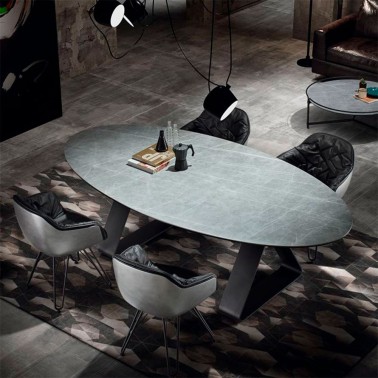 SILLA LAP CARCASA LACADA Y TAPIZADA CON PIES METAL BY DRESSY