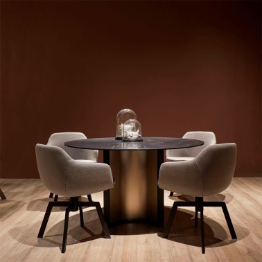 SILLA LAP CARCASA TAPIZADA Y PIE CENTRAL METALICO BY DRESSY