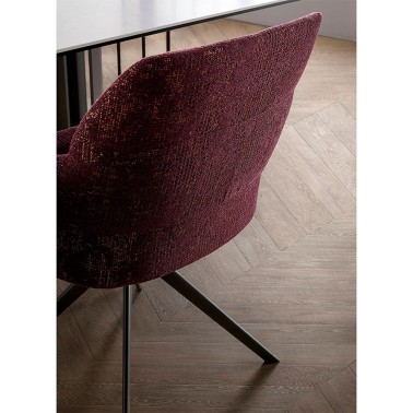 SILLA NUBO TAPIZADA CON PATAS CENTRALES BY DRESSY