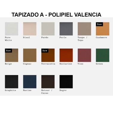 TABURETE HARI DE ONDARRETA CON RESPALDO Y ASIENTO TAPIZADO