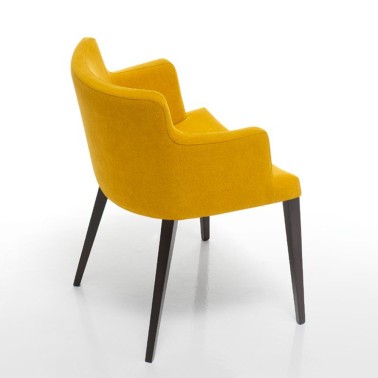 Silla con reposabrazos con tapizado Mystic Aquaclean MITO
