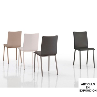 SILLA SIERO CARCASA TAPIZADA Y PATAS METALICAS BY MOBLIBERICA