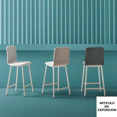 TABURETE PEPPER 1 CARCASA TAPIZADA Y PATAS METALICAS BY MOBLIBERICA