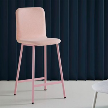 TABURETE PEPPER 1 CARCASA TAPIZADA Y PATAS METALICAS BY MOBLIBERICA