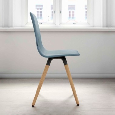 Silla de cocina tapizada de estilo nordico NUBA