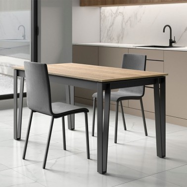Silla de cocina tapizada con patas metalicas CITY