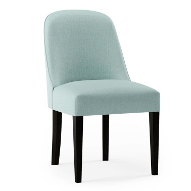 Silla de comedor clasica tapizada con estructura de madera Arce